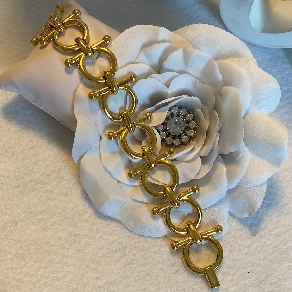 Vintage Liz Clairborne Gold Link Bracelet